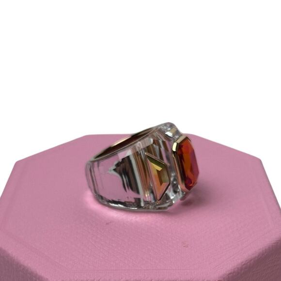 Swarovski Chroma Cocktail Ring Pink and Gold 60 EUR - 9 USA - Picture 4 of 11